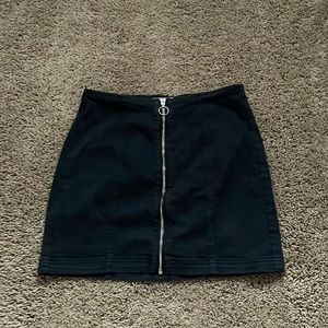 Pacsun black zip up skirt